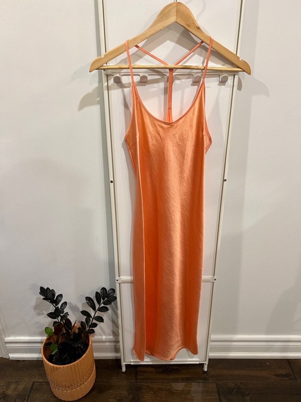 Alexander Wang Wash + Go Slip Dress in Papaya